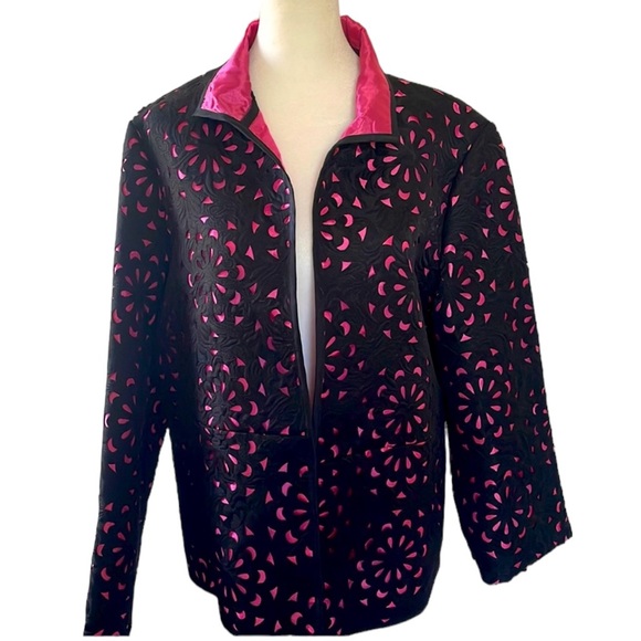 Grace Chuang black and pink jacket. Size XL. NWT - Picture 1 of 7